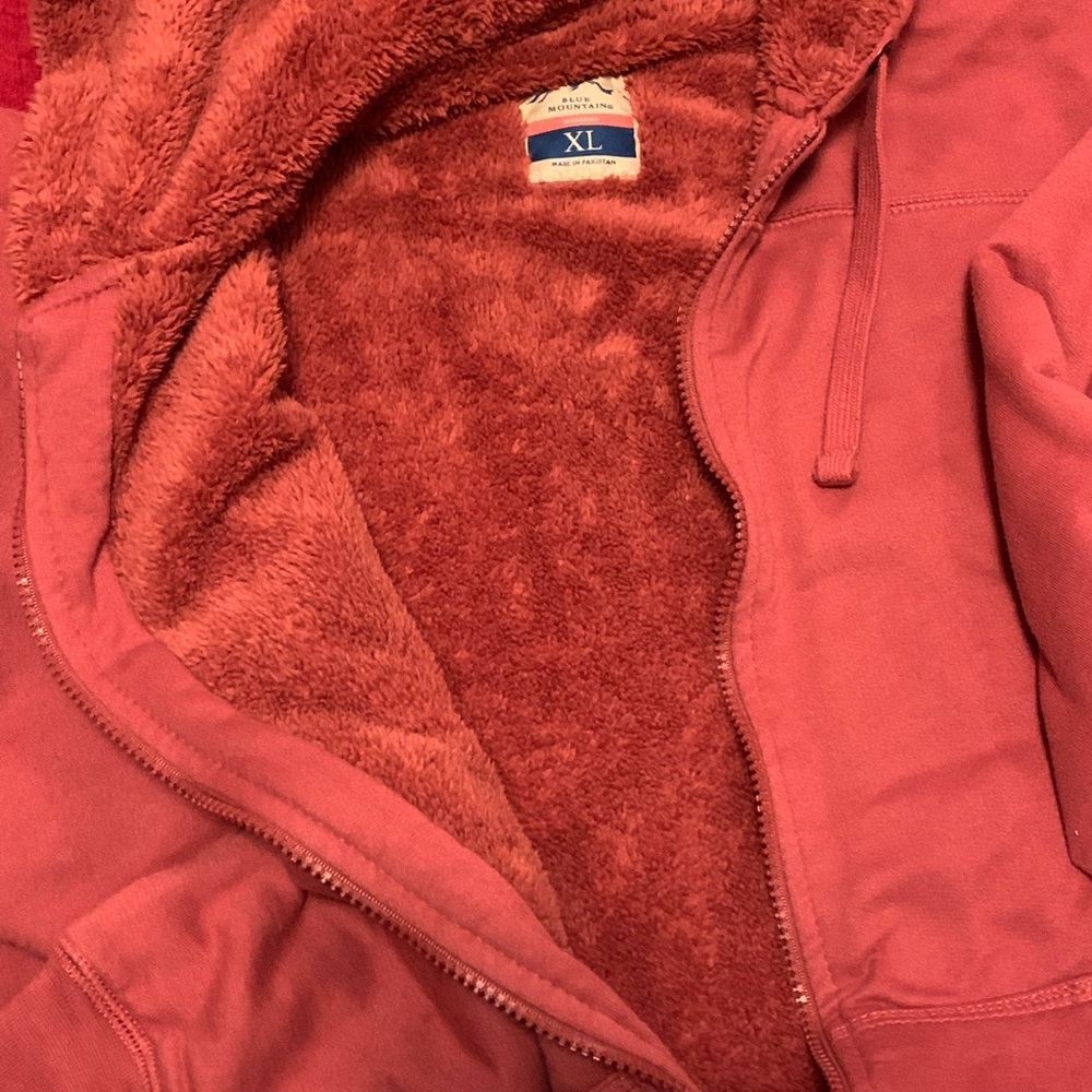 Sherpa lined zip sweater
